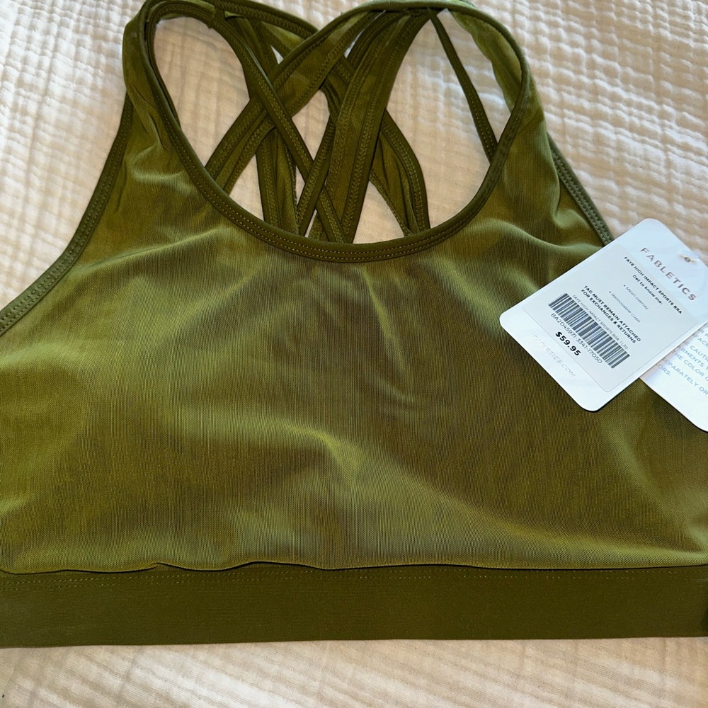 Olive sports bra L